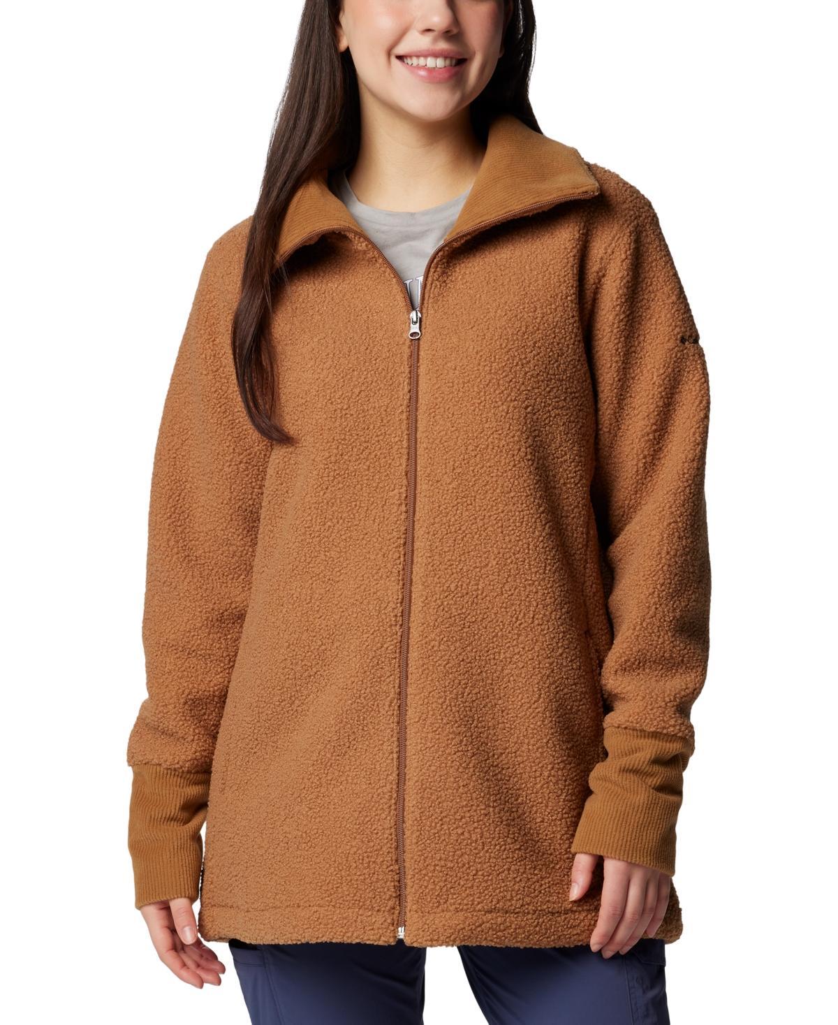 Women's Columbia Blue Point Creek Zip Front Fleece Jacket, Size: XXL, Dark Grey Product Image