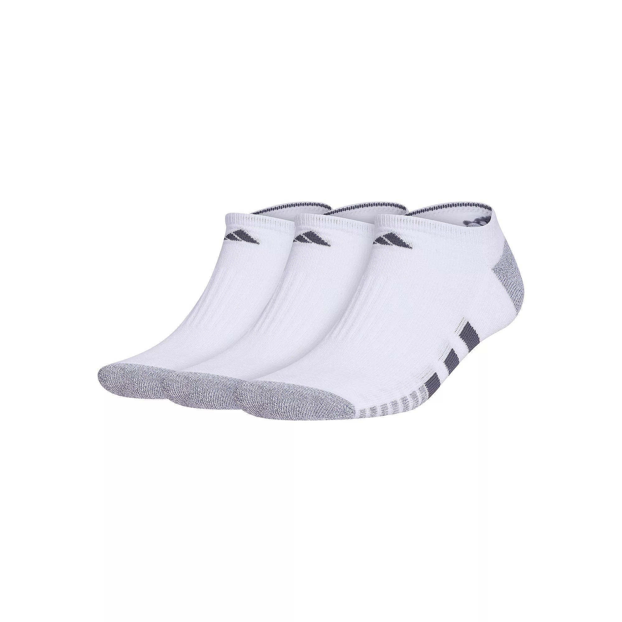 Men's adidas Cushioned 3.0 3-Pack No Show Socks, Size: 6-12, White Product Image