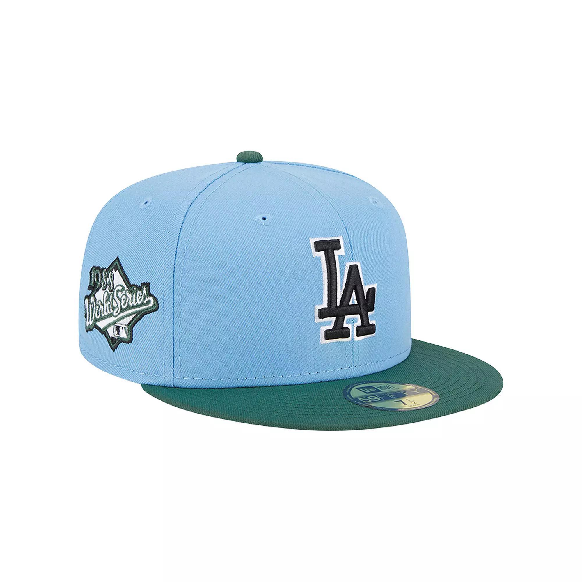 Mens New Era Sky Blue/Cilantro Los Angeles Dodgers 1988 World Series 59FIFTY Fitted Hat Product Image