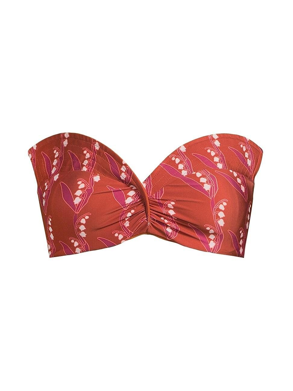 Womens Victoria Floral Strapless Bikini Top Product Image