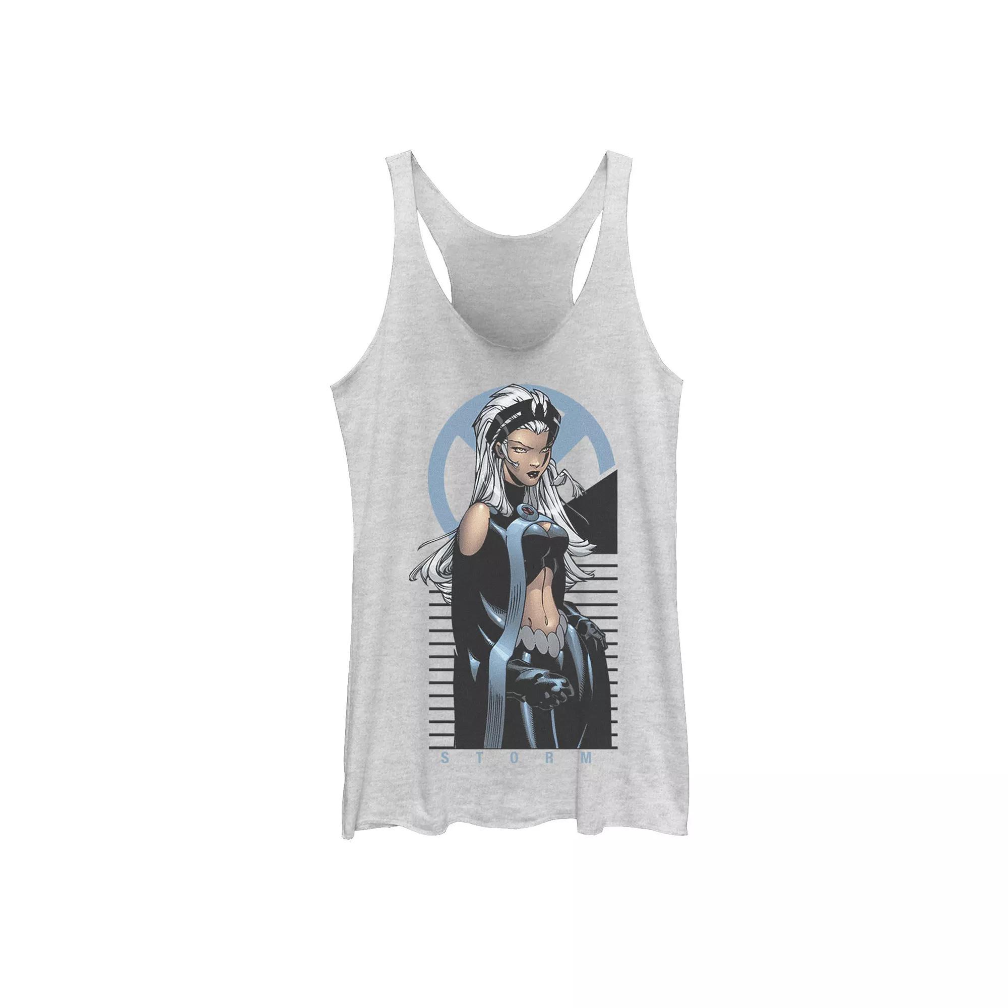 Juniors' Marvel X-Men The Storm of the Century Pose Tank Top, Girl's, Size: XS, White Grey Product Image