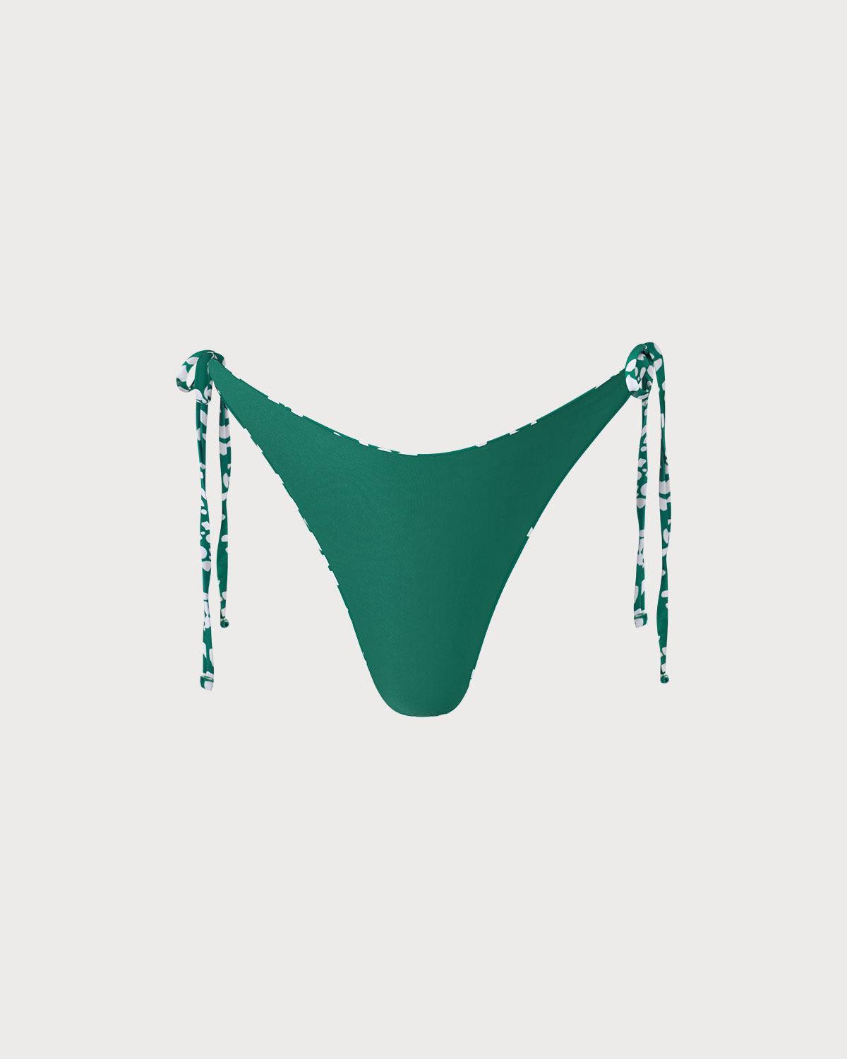 The Green Reversible Floral Tie Bikini Bottom Product Image