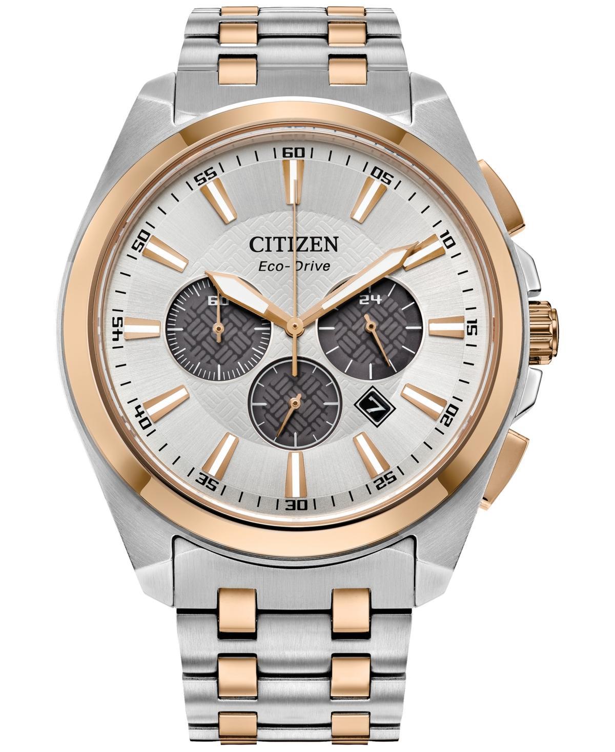 Citizen Eco-Drive Mens Peyton Two-tone Stainless Chrono Bracelet Watch Two Tone Product Image