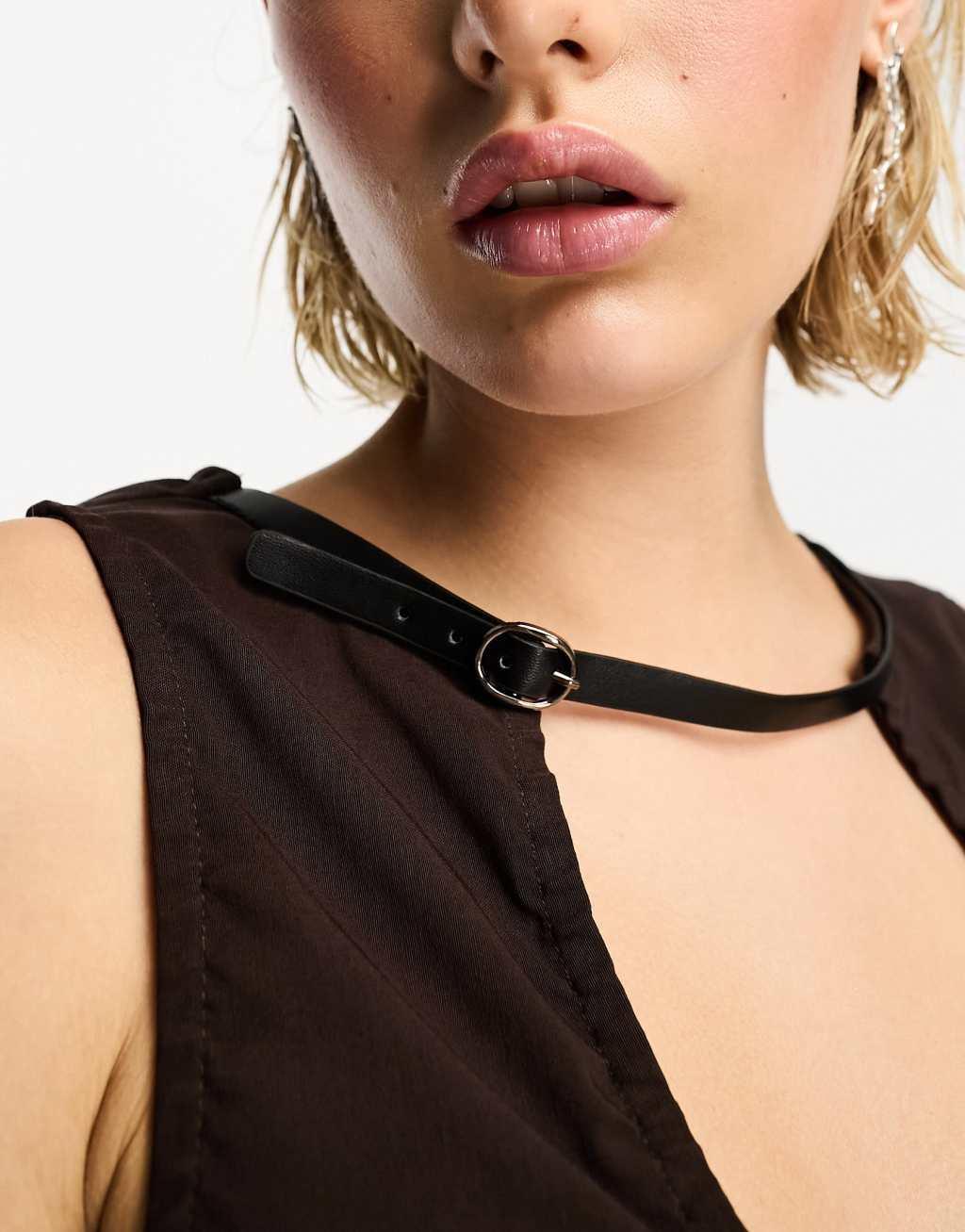 COLLUSION strap detail bengaline top Product Image