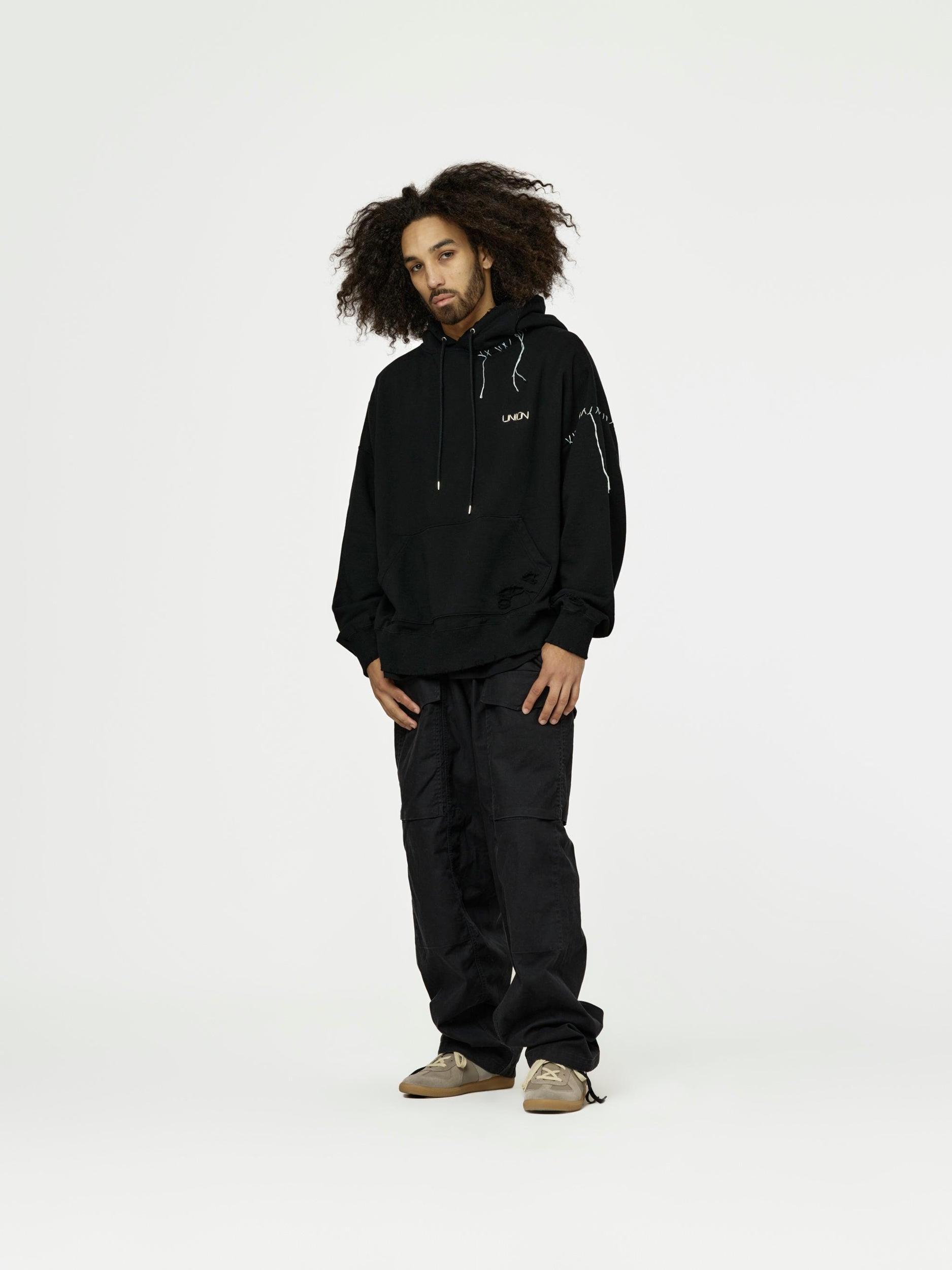 Union Looping Damage Hoody (Black) Product Image