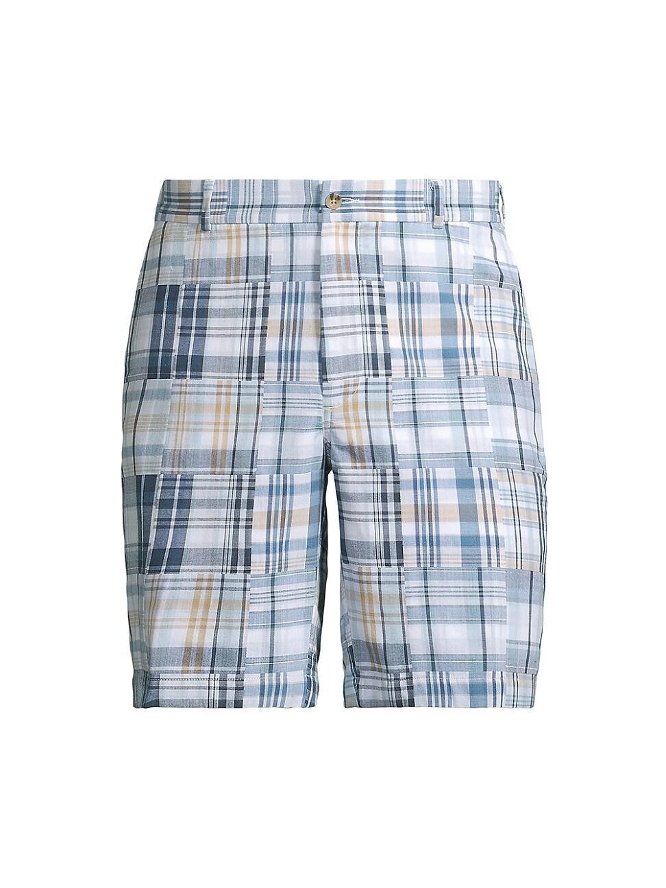 Men's Cabana Madras Cotton Flat-Front Shorts Product Image