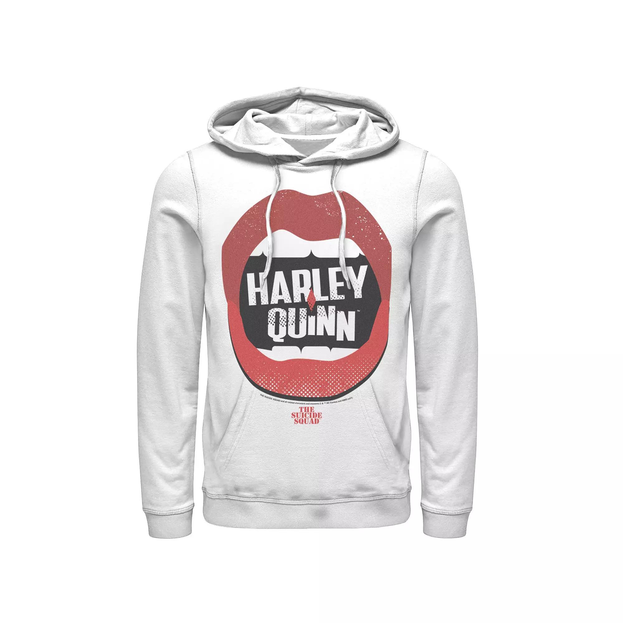 Mens The Suicide Squad Harley Quinn Lips Hoodie, Boys Product Image