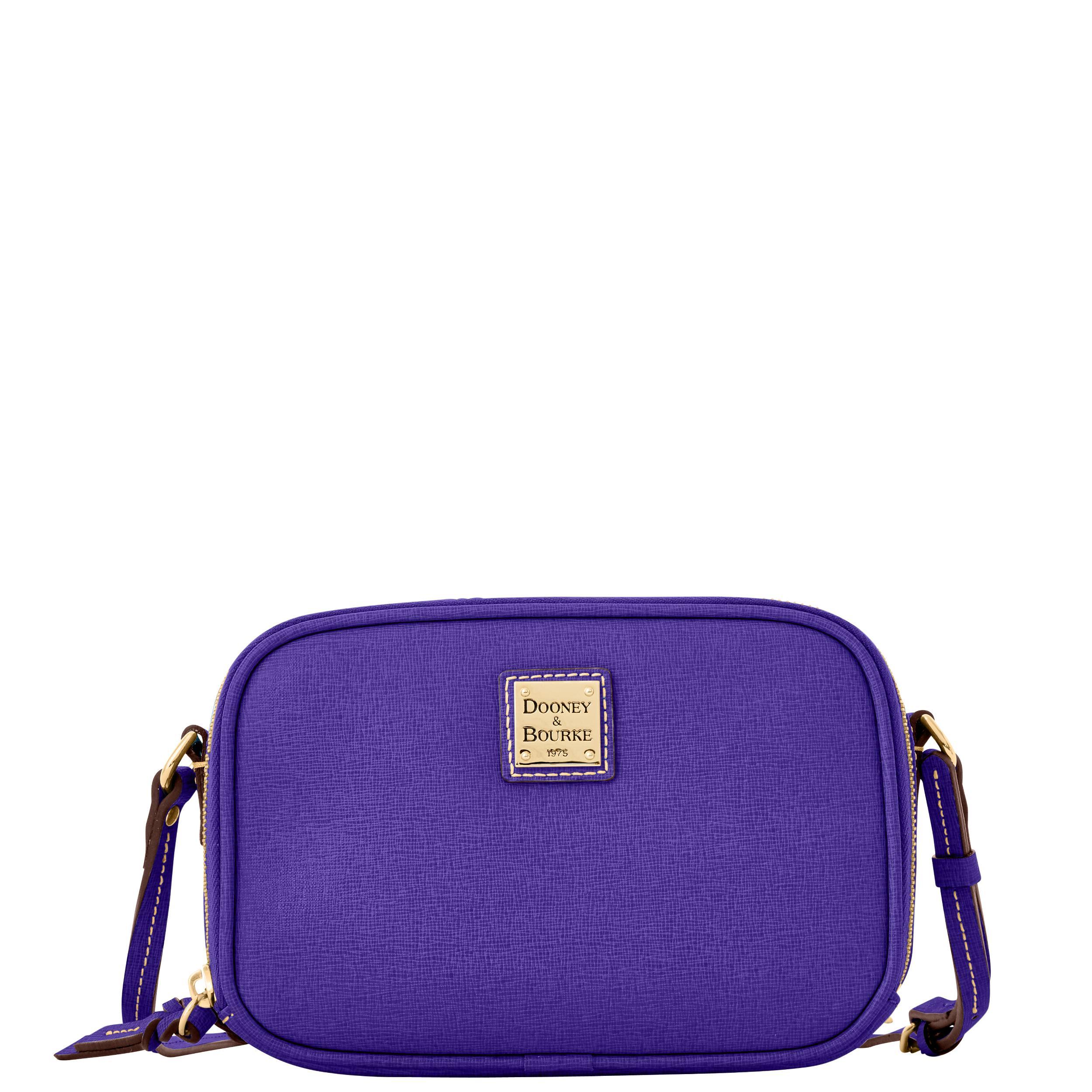 Dooney & Bourke Womens Saffiano Leather Sawyer Bag in Fuchsia Product Image