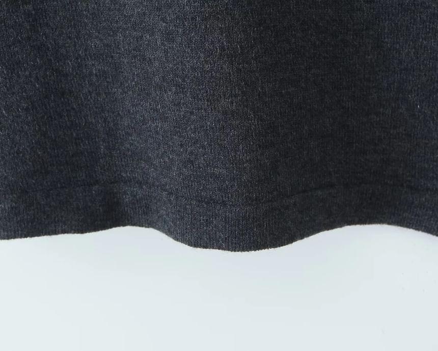 Long Sleeve Collared Striped Mock Two Piece Button Top Product Image