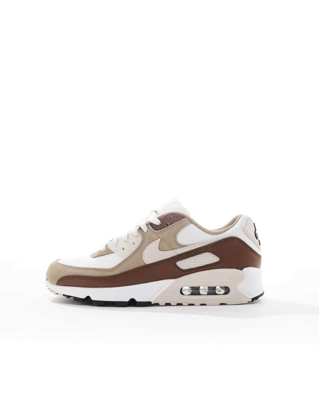 Nike Air Max 90 sneakers in white and beige Product Image
