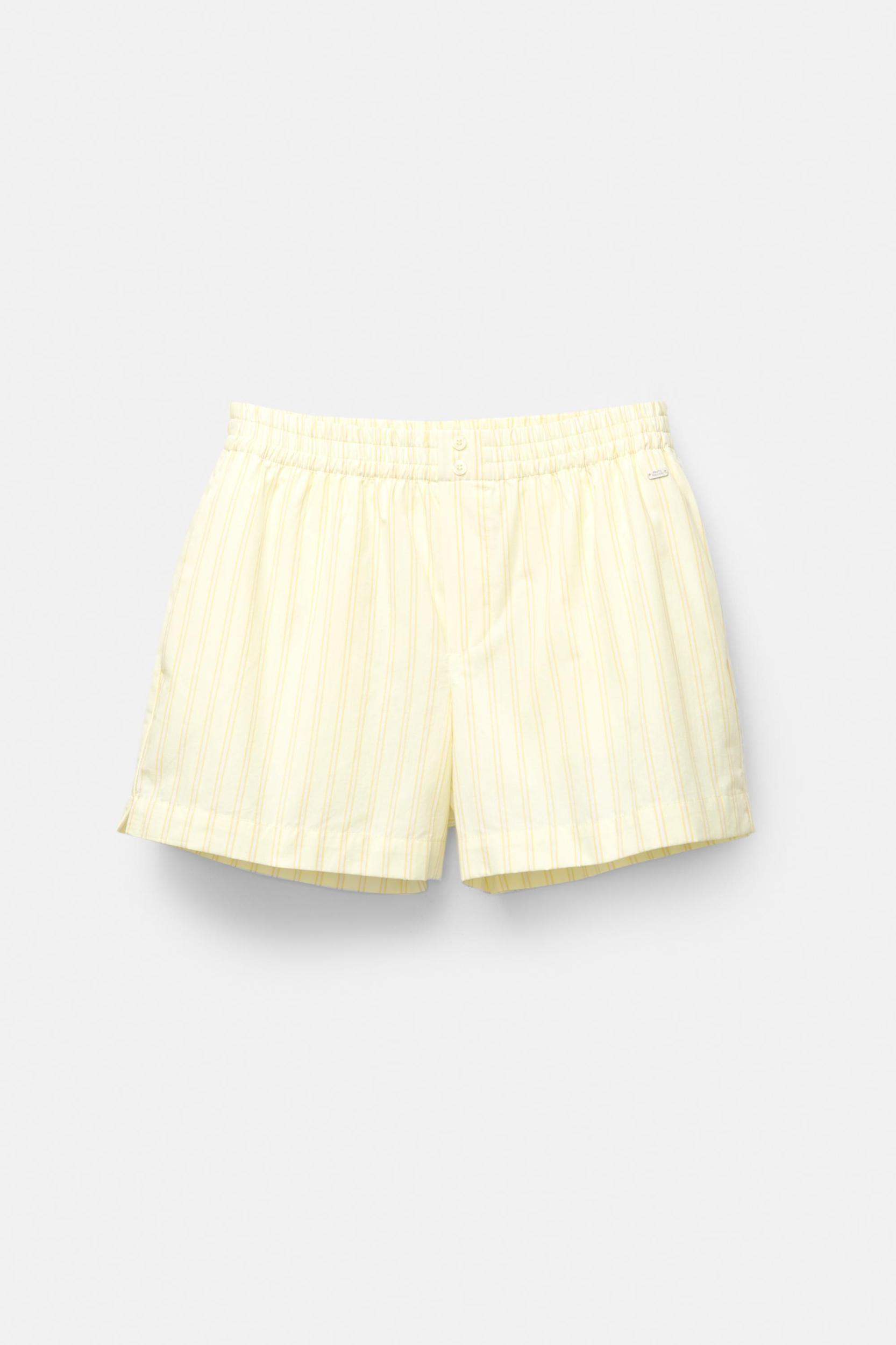 Striped poplin shorts Product Image