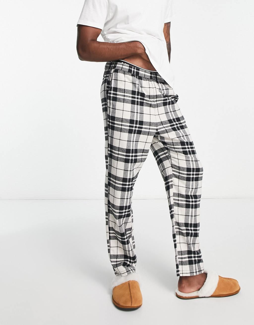 Jack & Jones flannel check pajama bottom with Product Image