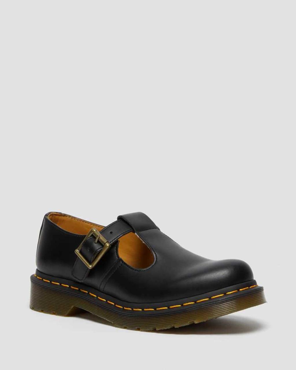 DR. MARTENS' Polley Smooth Leather Mary Janes In Black Smooth Product Image