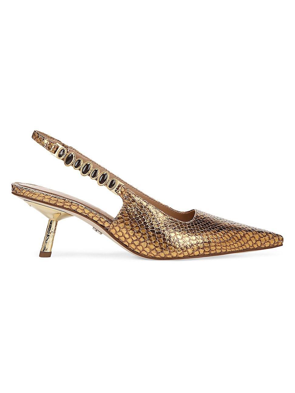 Sam Edelman Womens Baker Embossed Slingback Pumps Product Image