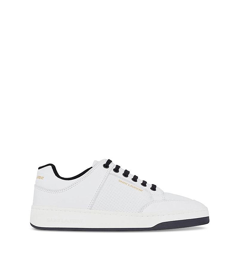 Saint Laurent Womens Sl/61 Low-top Sneakers in Smooth and Grained Leather Product Image