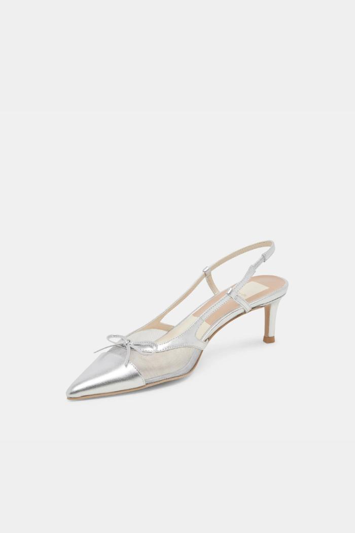 Kandi Heels - Silver Mesh Product Image