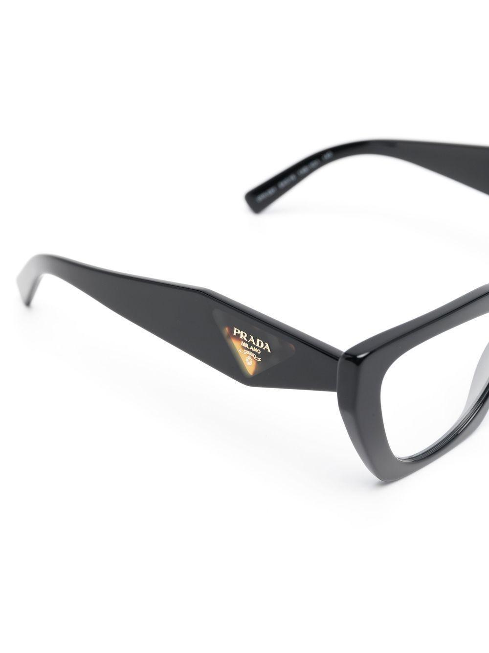 logo-engraved cat-eye glasses Product Image