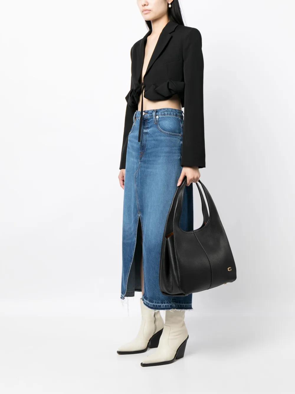 COACH Lana Pebbled-leather Tote Bag In Black Product Image