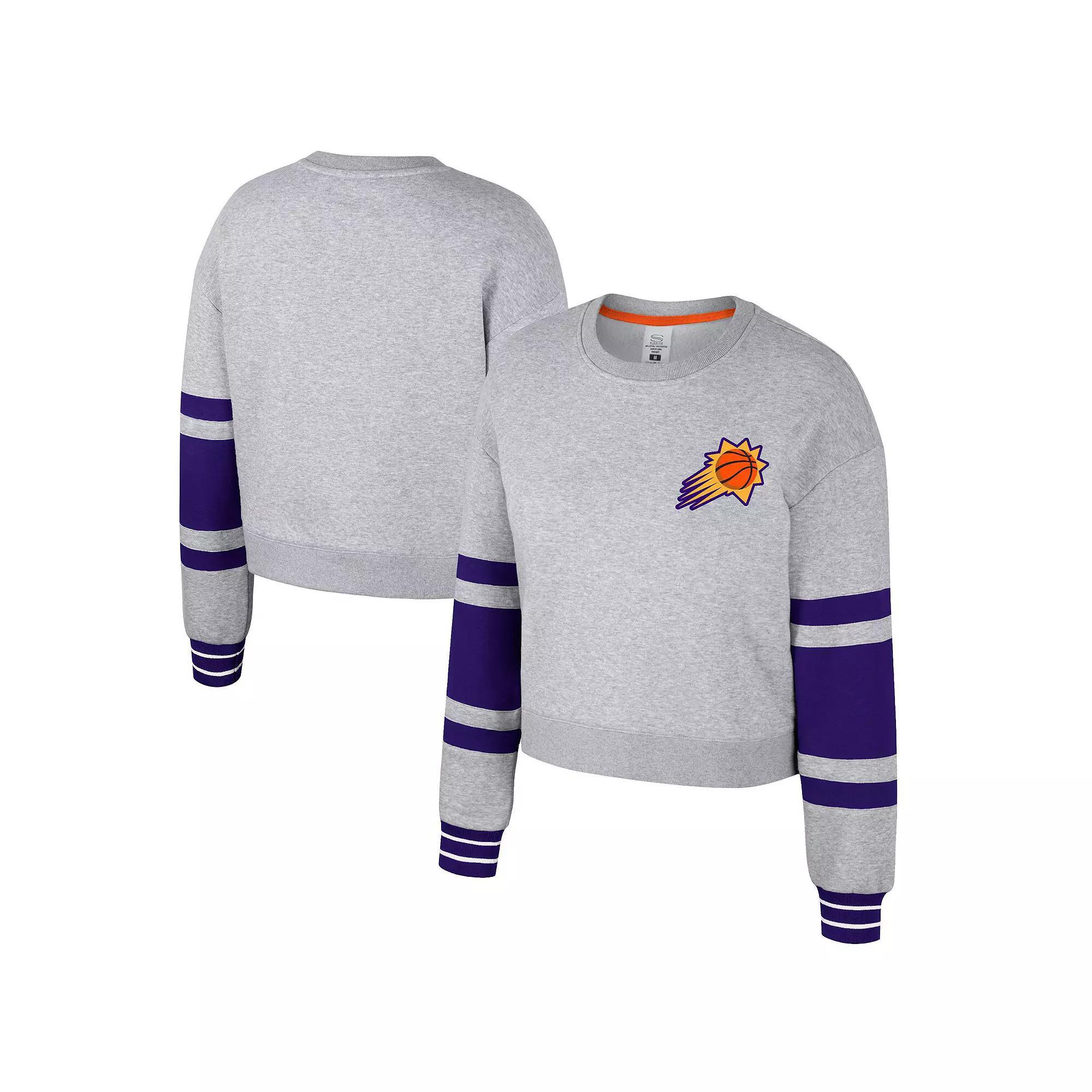 Women's Stadium Essentials Heather Gray Phoenix Suns 2024/25 City Edition Scrimmage Cropped Pullover Sweatshirt, Size: Small, Phx Grey Product Image