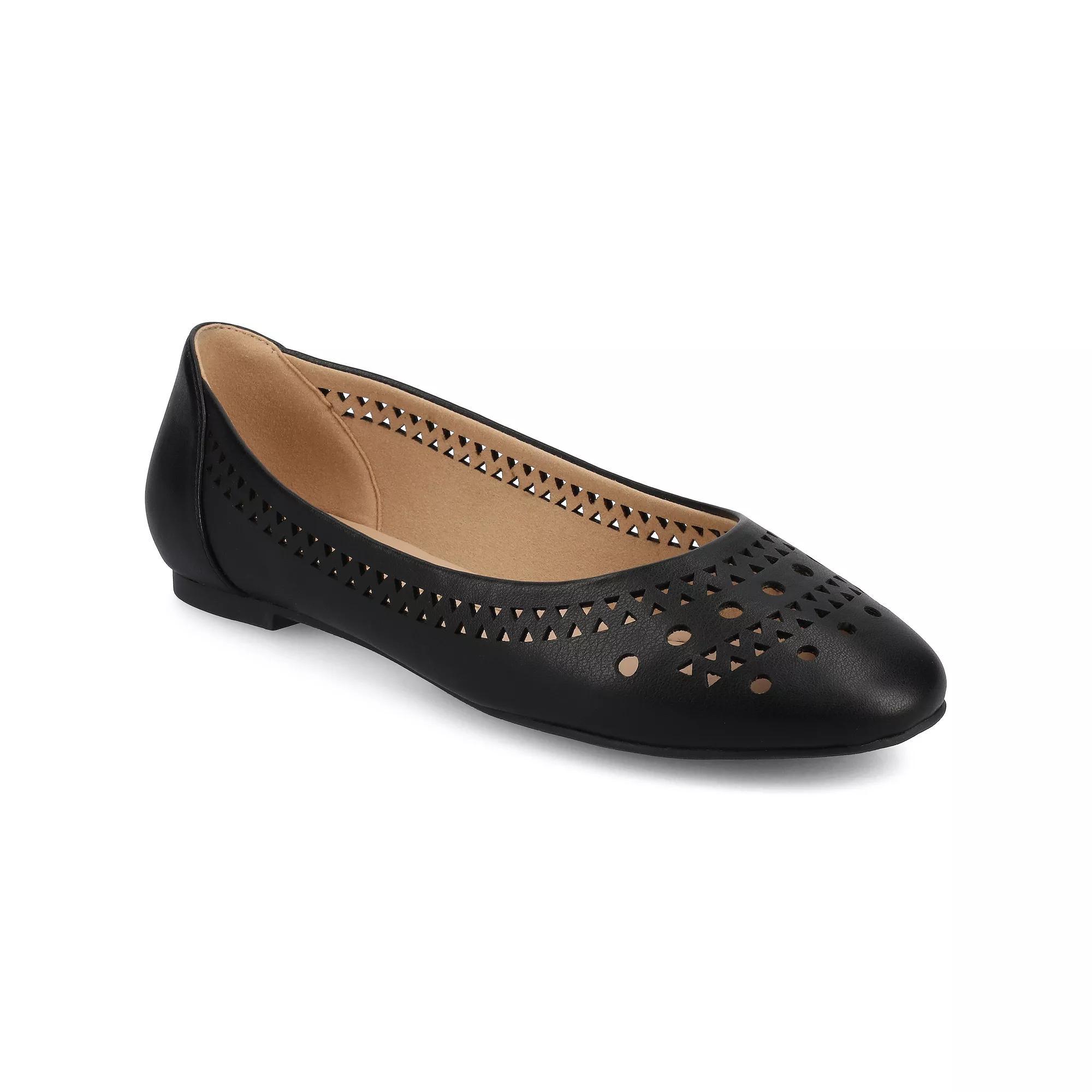 Journee Kamrah Womens Cut Out Round Toe Dress Flats Product Image