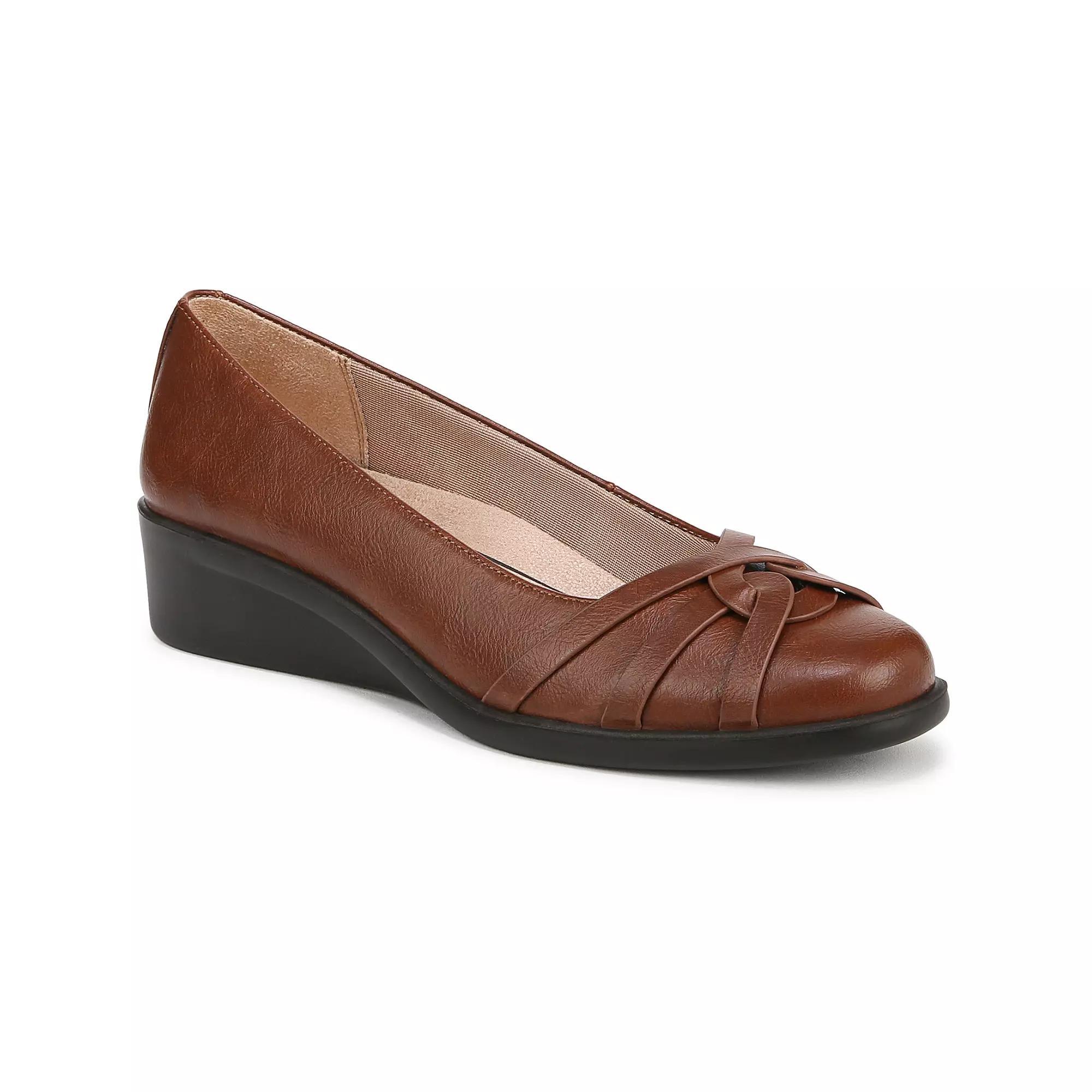 LifeStride Jorie Women's Slip-on Wedges, Size: 8 Wide, Brown Product Image
