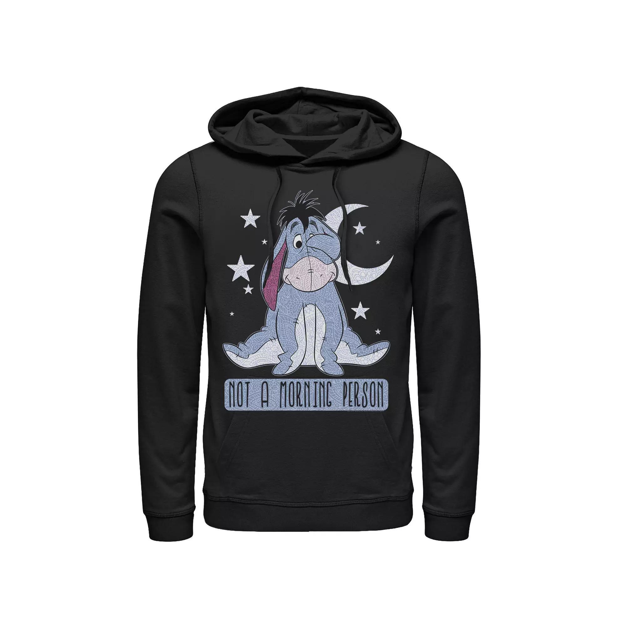 Disney's Winnie The Pooh Eeyore Not A Morning Person Men's Hoodie, Size: XL, Black Product Image