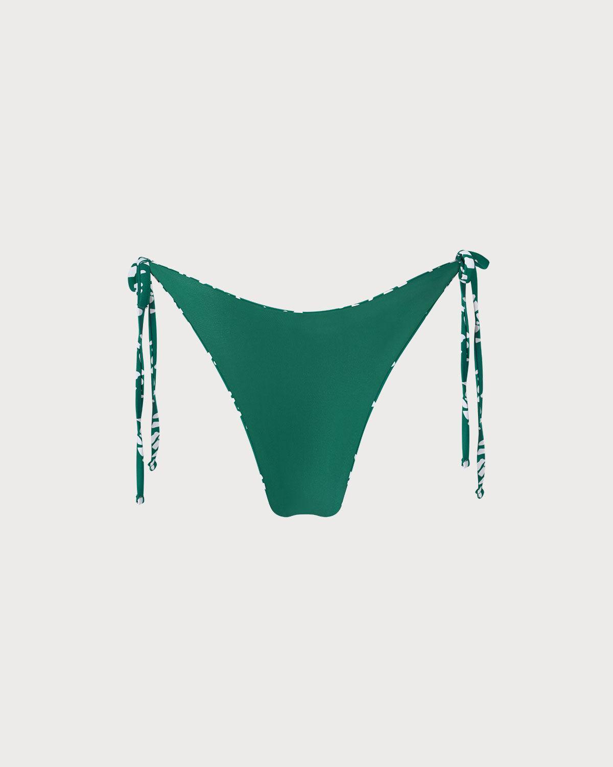 The Green Reversible Floral Tie Bikini Bottom Product Image