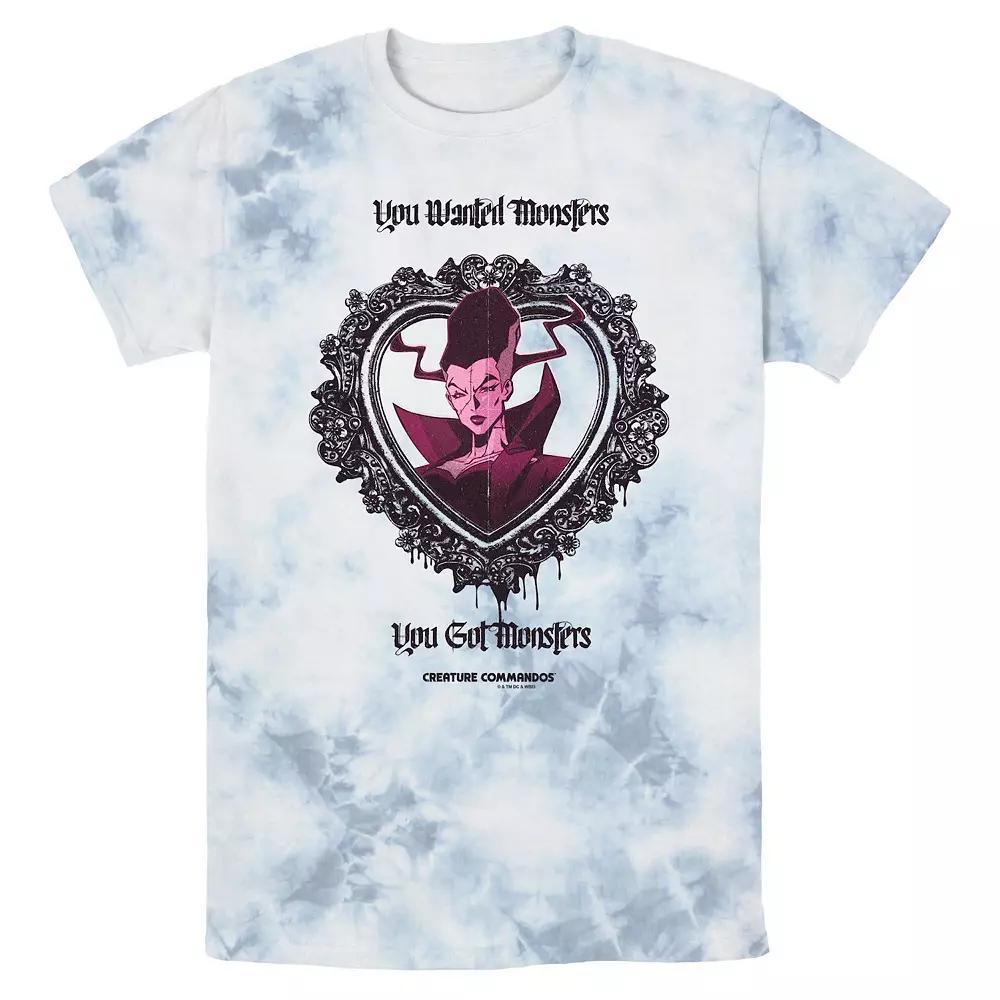 Men's Creature Commandos The Bride Bombard Wash Graphic Tee, Size: Large, White Blue Product Image