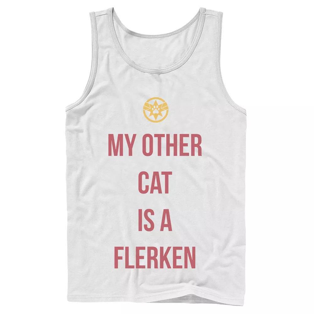 Mens Captain Marvel My Other Cat Is A Flerken Graphic Tank Blue Product Image
