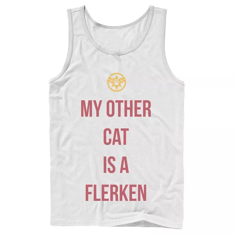 Mens Captain Marvel My Other Cat Is A Flerken Graphic Tank Blue Product Image