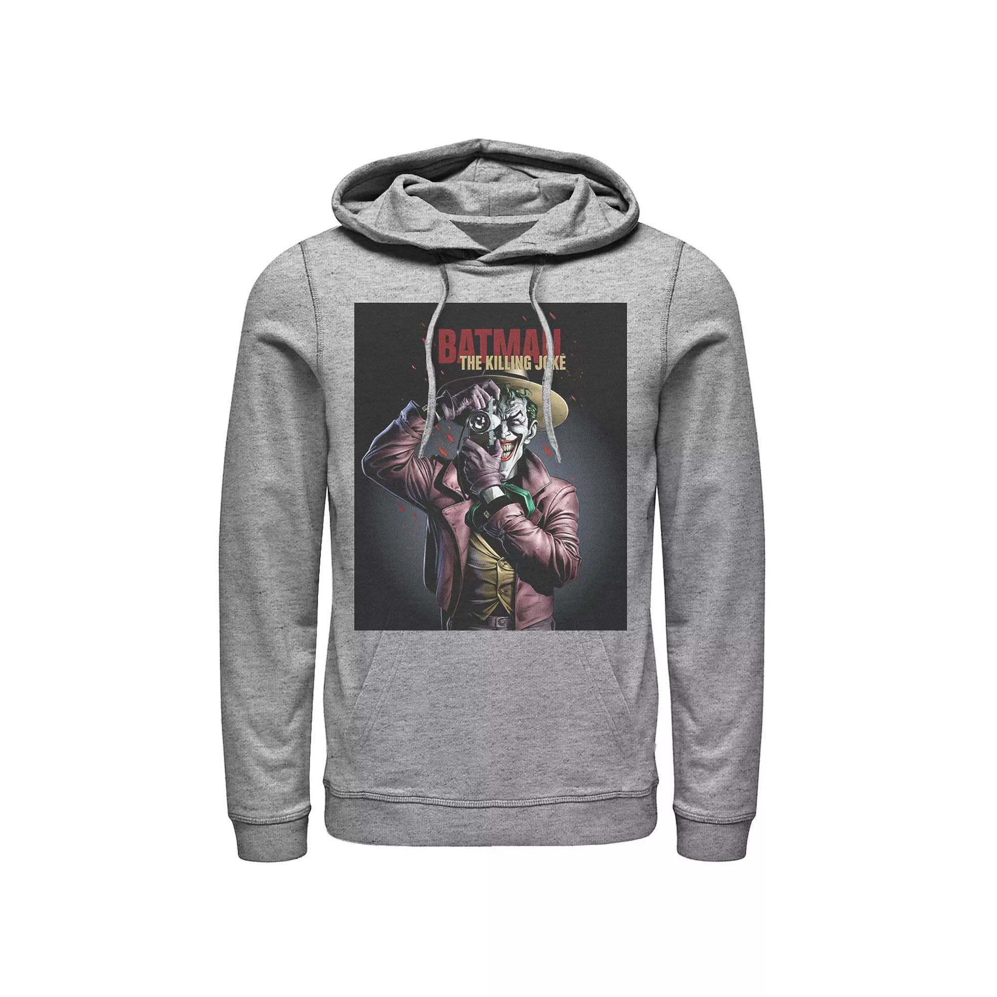 Mens DC Comics Batman The Killing Joke Joker Poster Hoodie Athletic Grey Product Image