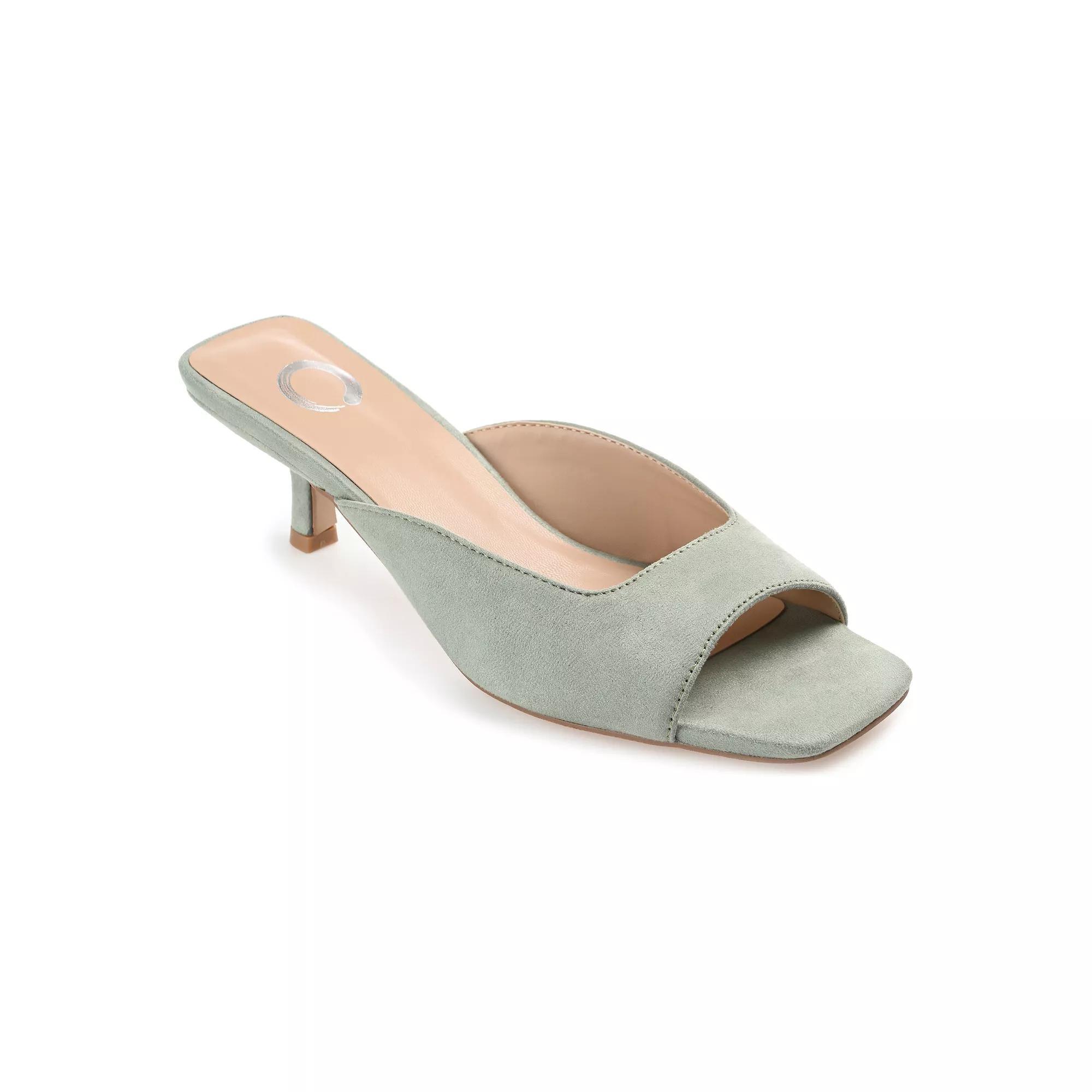 Journee Larna Womens Kitten Sandals Green Product Image