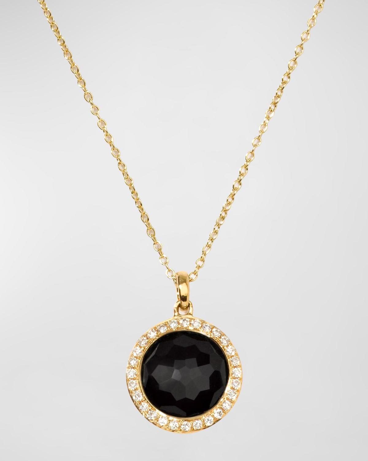 Ippolita 18K Yellow Gold Lollipop Turquoise Mini Pendant Necklace with Pave Diamonds, 18 Product Image