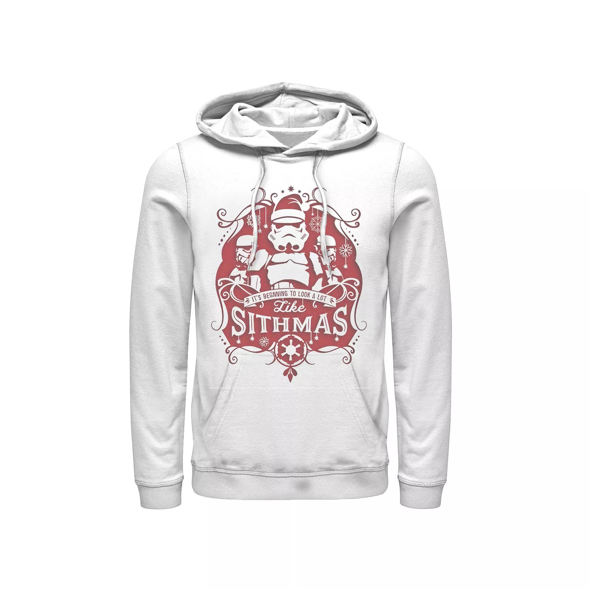Mens Star Wars Trooper Santa Group Sithmas Christmas Graphic Hoodie Product Image