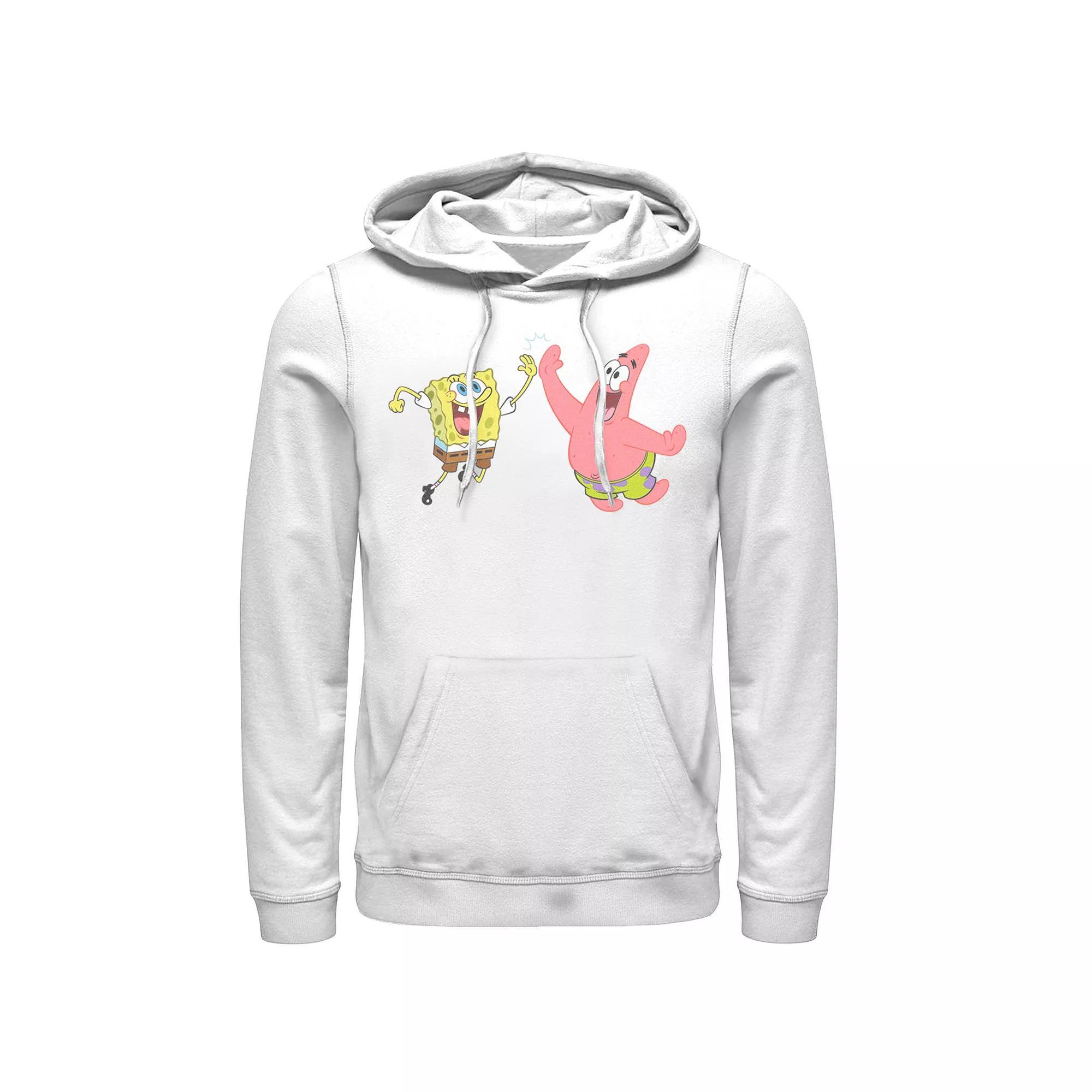 Men's SpongeBob Patrick High Five Hoodie, Size: Medium, White Product Image
