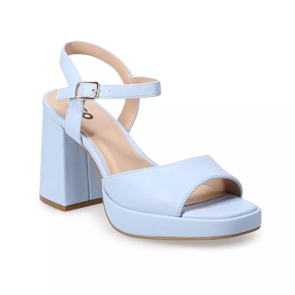 SO® Chassity Women's Platform Heels, Size: 5, Light Blue Product Image