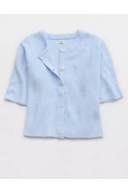 Aerie unREAL Short Sleeve Cardigan Women's Product Image