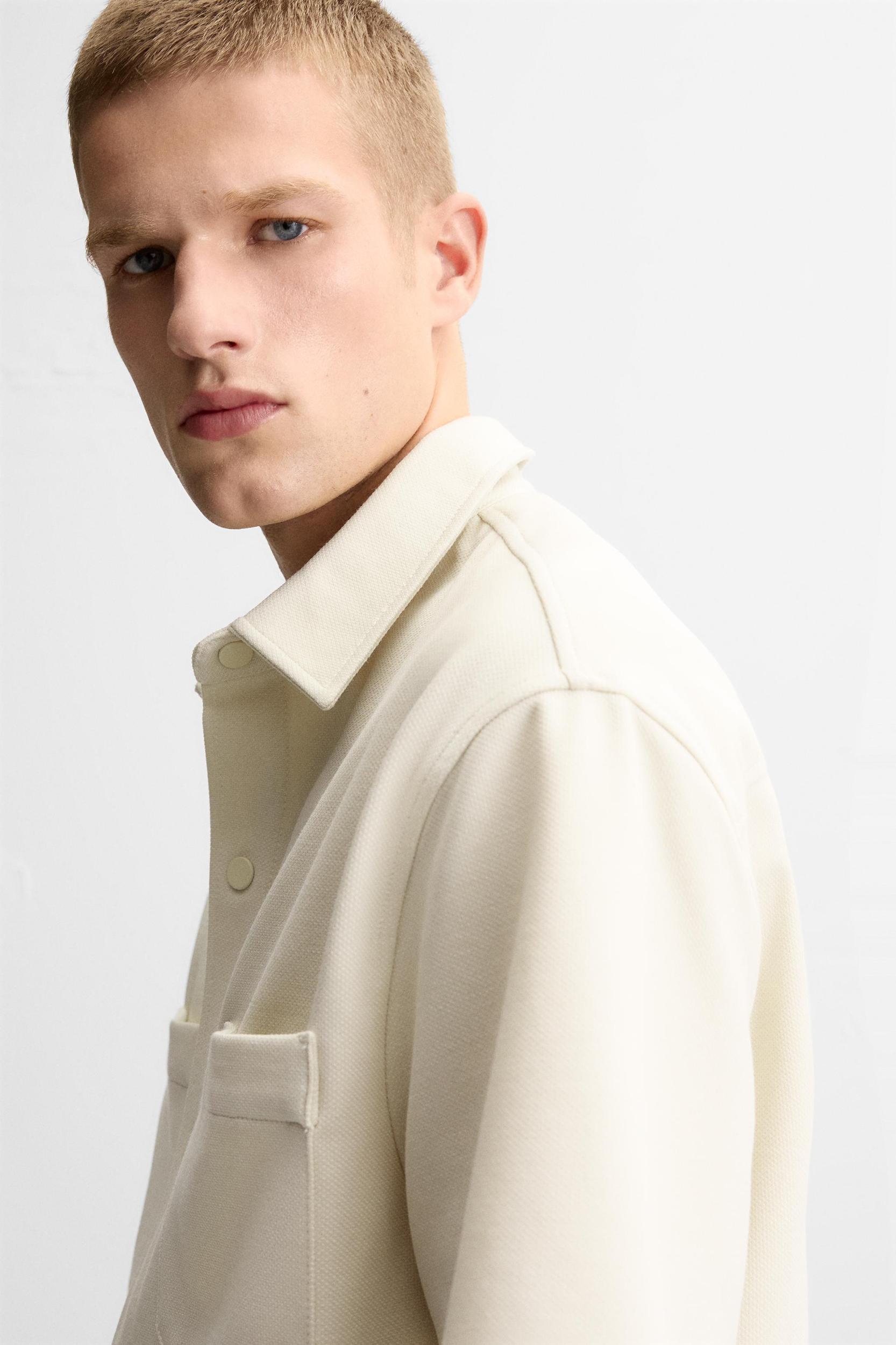 TEXTURED STRETCH OVERSHIRT Product Image