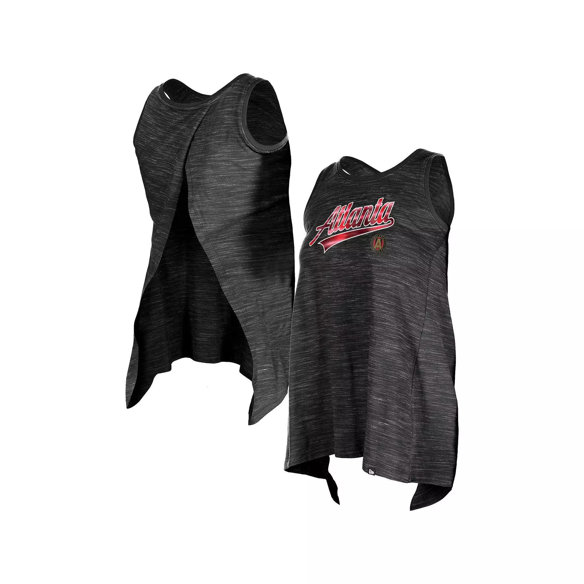 Women's 5th & Ocean by New Era Black Atlanta United FC Athletic Cross Back Tank Top, Size: XL, Atu Black Product Image