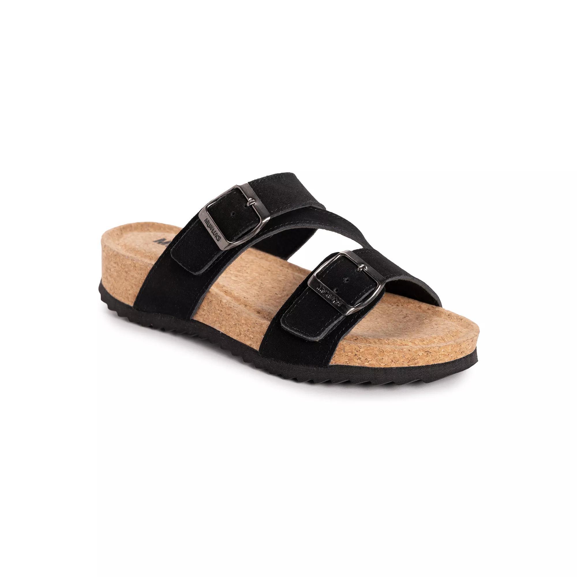 MUK LUKS Poppy Womens Suede Slide Sandals Product Image