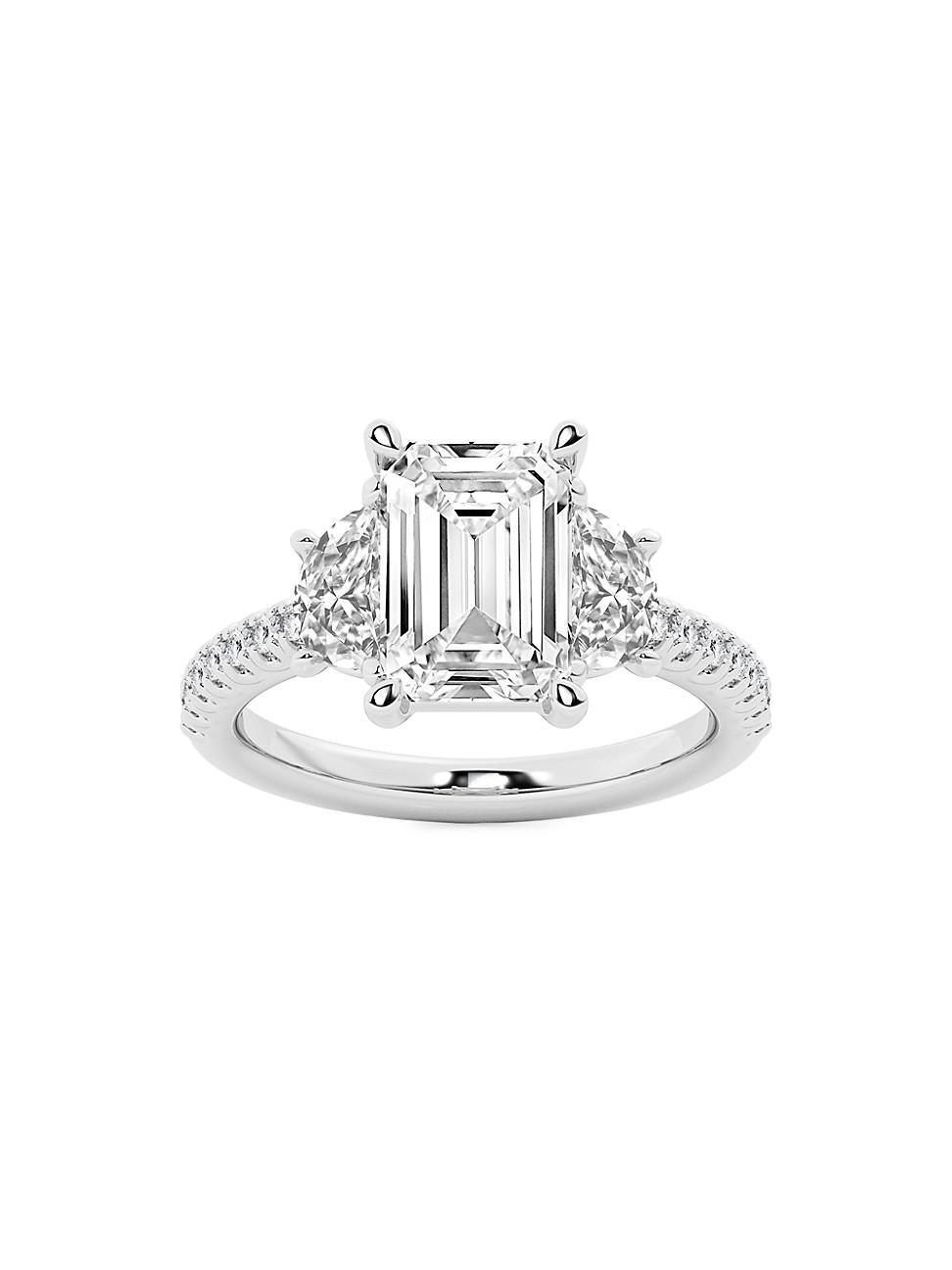 Womens Platinum & Emerald-Cut Lab-Grown Diamond Ring/2.75-7.00 TCW Product Image
