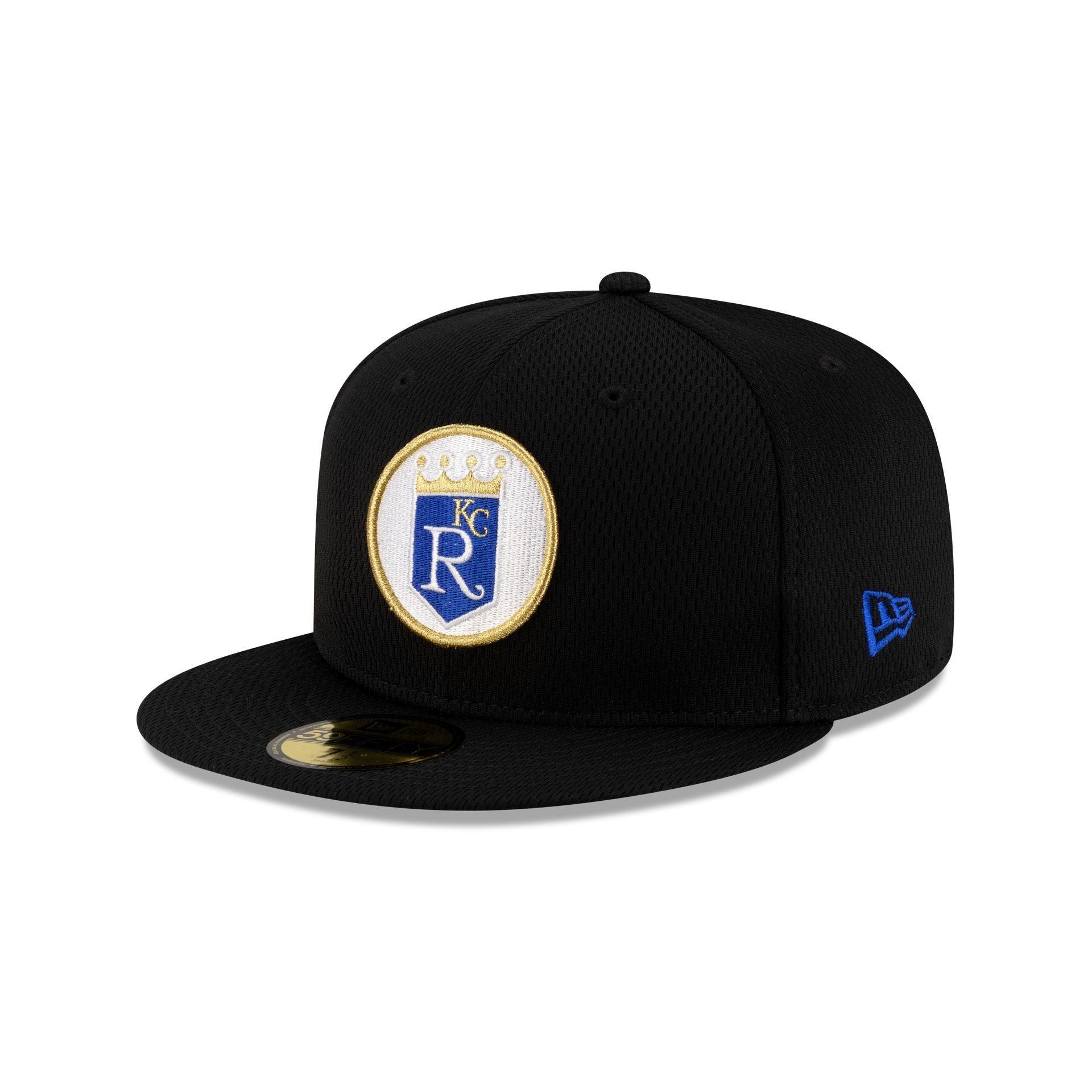 Kansas City Royals 2025 Clubhouse Alt Black 59FIFTY Fitted Hat Male Product Image