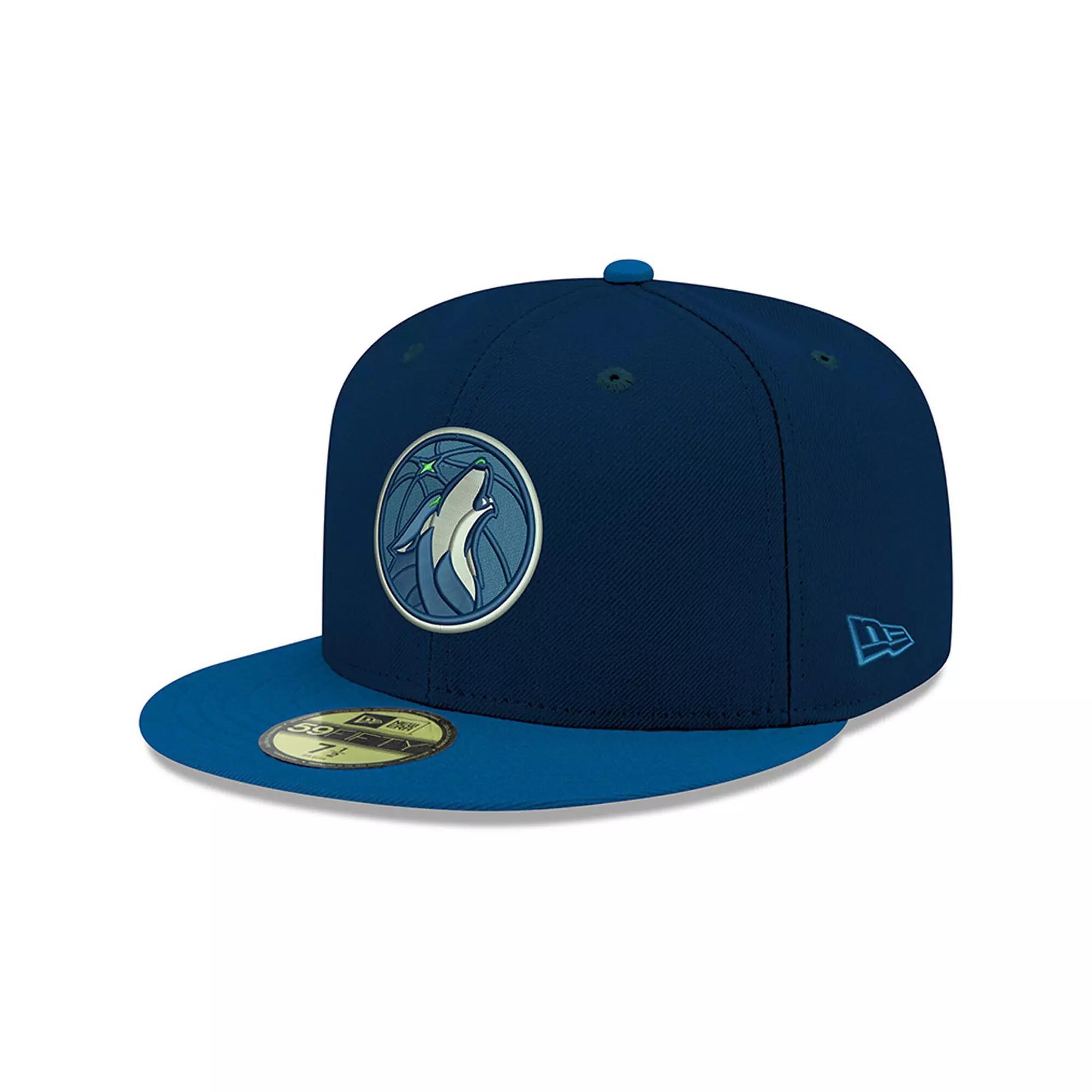 Men's New Era Navy Minnesota Timberwolves Official Team Color 2Tone 59FIFTY Fitted Hat, Size: 7 3/4, Blue Product Image