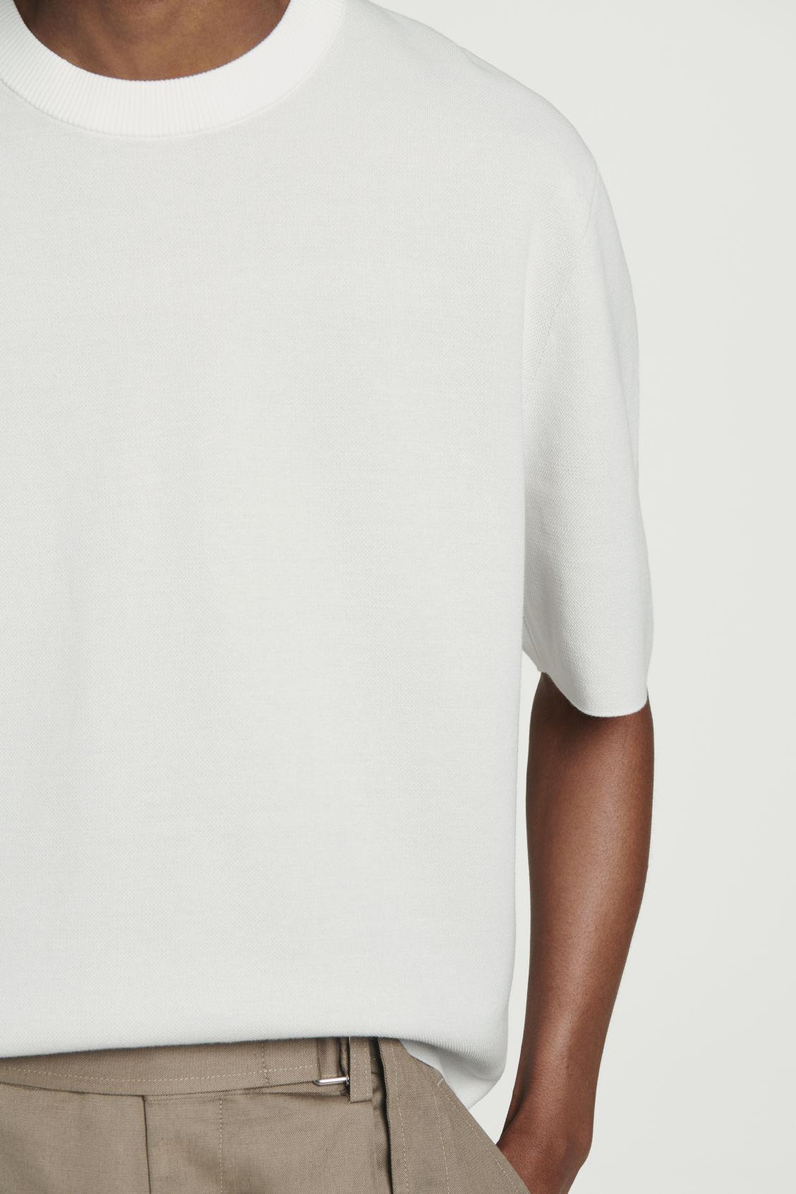 RELAXED DOUBLE-FACED KNIT T-SHIRT Product Image