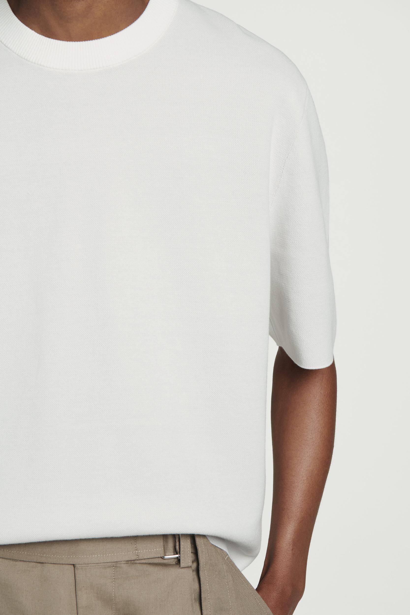 RELAXED DOUBLE-FACED KNIT T-SHIRT Product Image