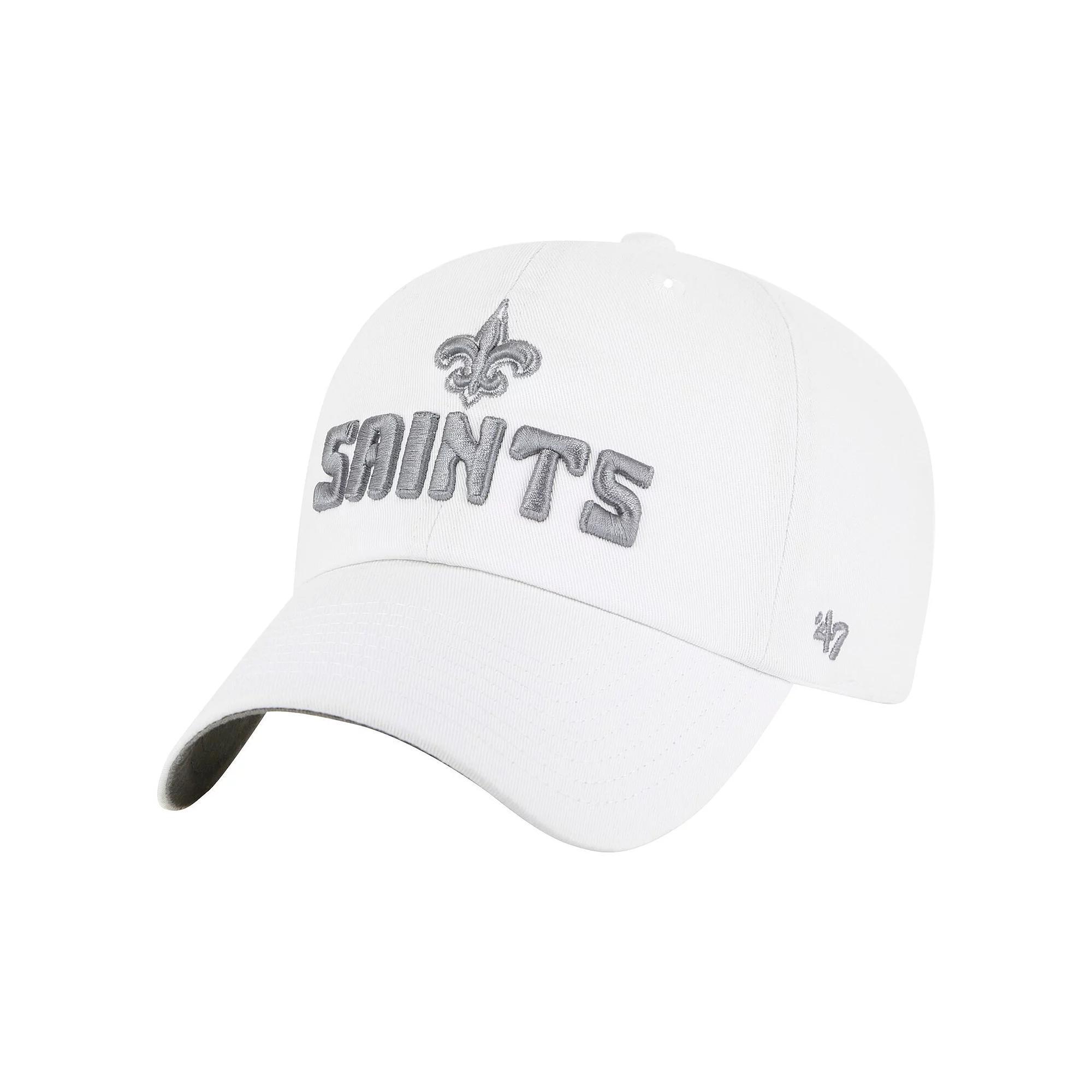 Women's '47  White New Orleans Saints Luminace Clean Up Adjustable Hat Product Image