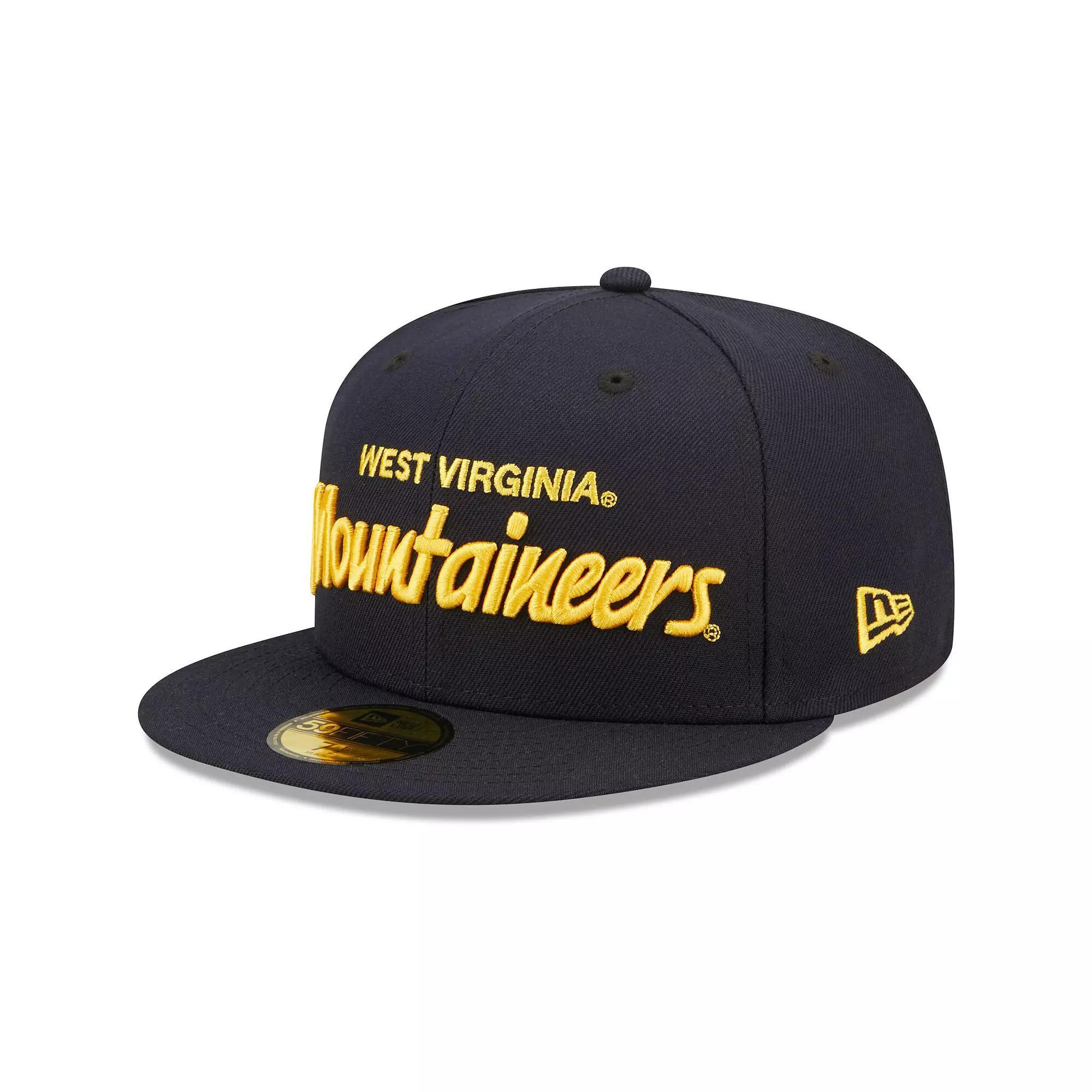 Men's New Era Navy West Virginia Mountaineers Griswold 59FIFTY Fitted Hat, Size: 7 1/8, Blue Product Image