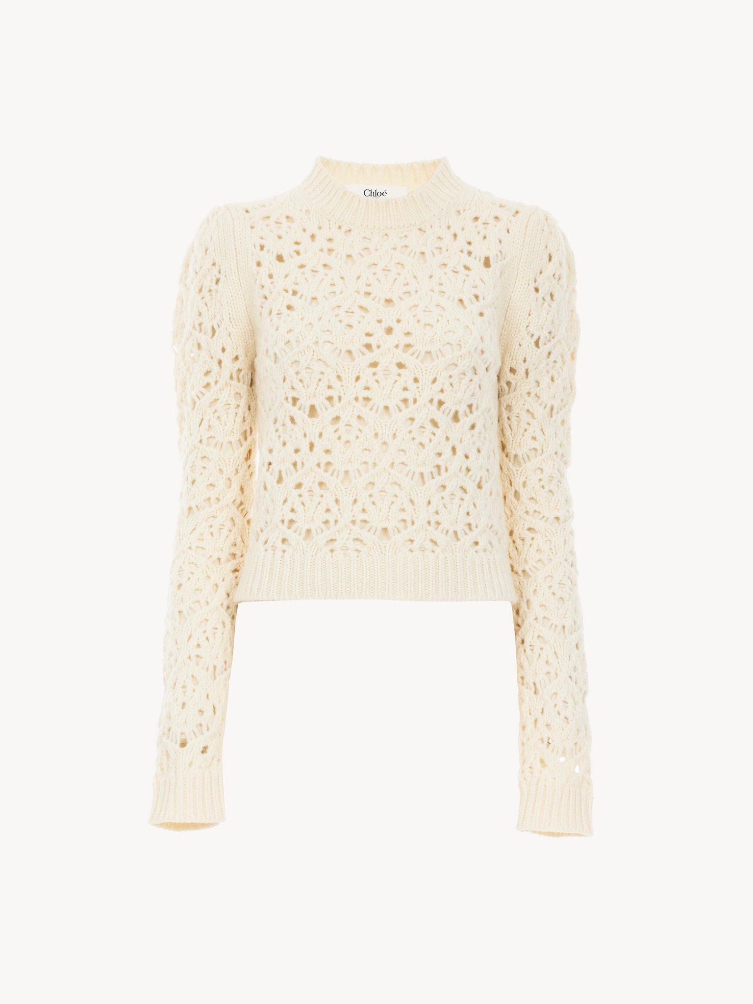Fitted sweater in wool knit Product Image