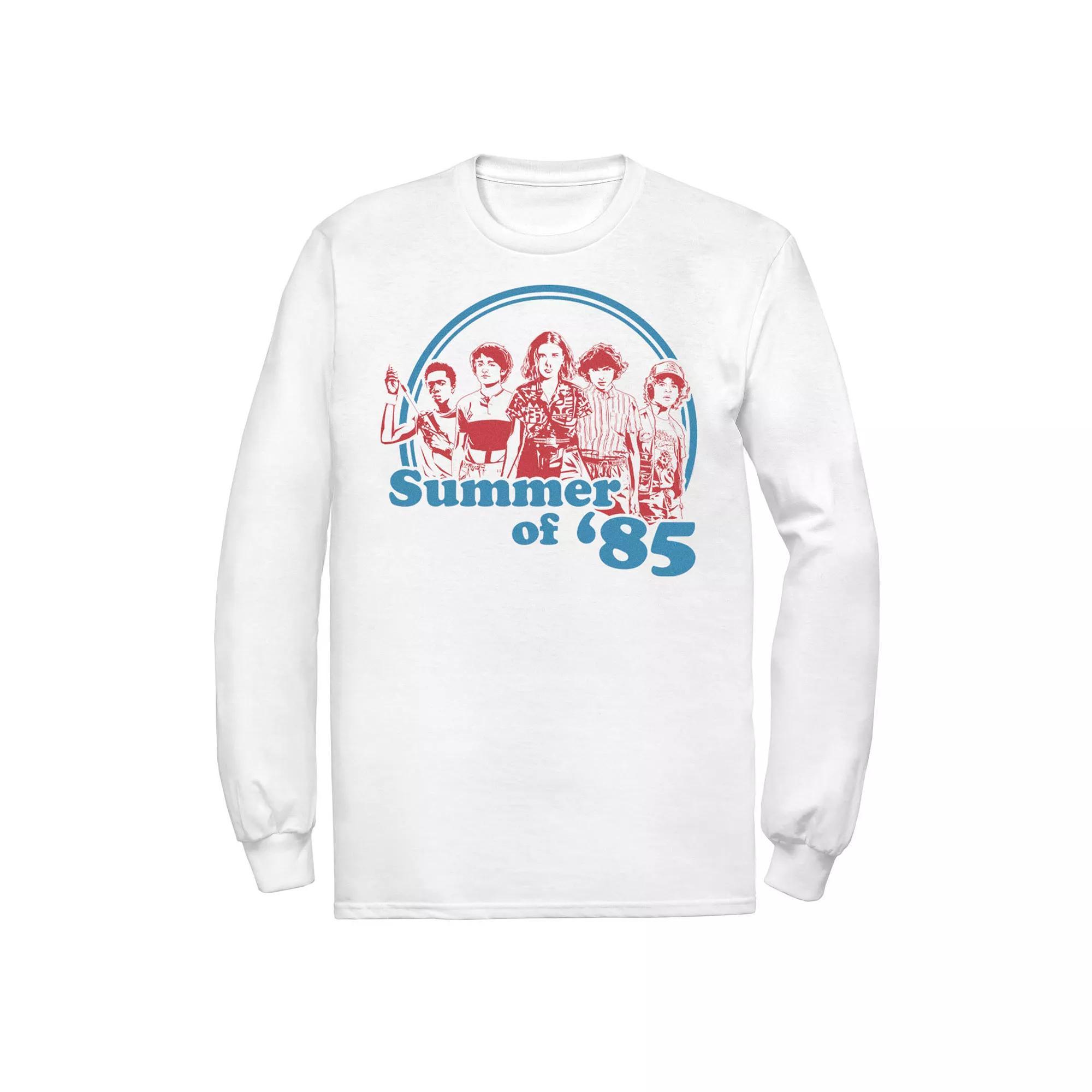Men's Stranger Things Summer Of '85 Group Shot Tee, Size: Medium, White Product Image