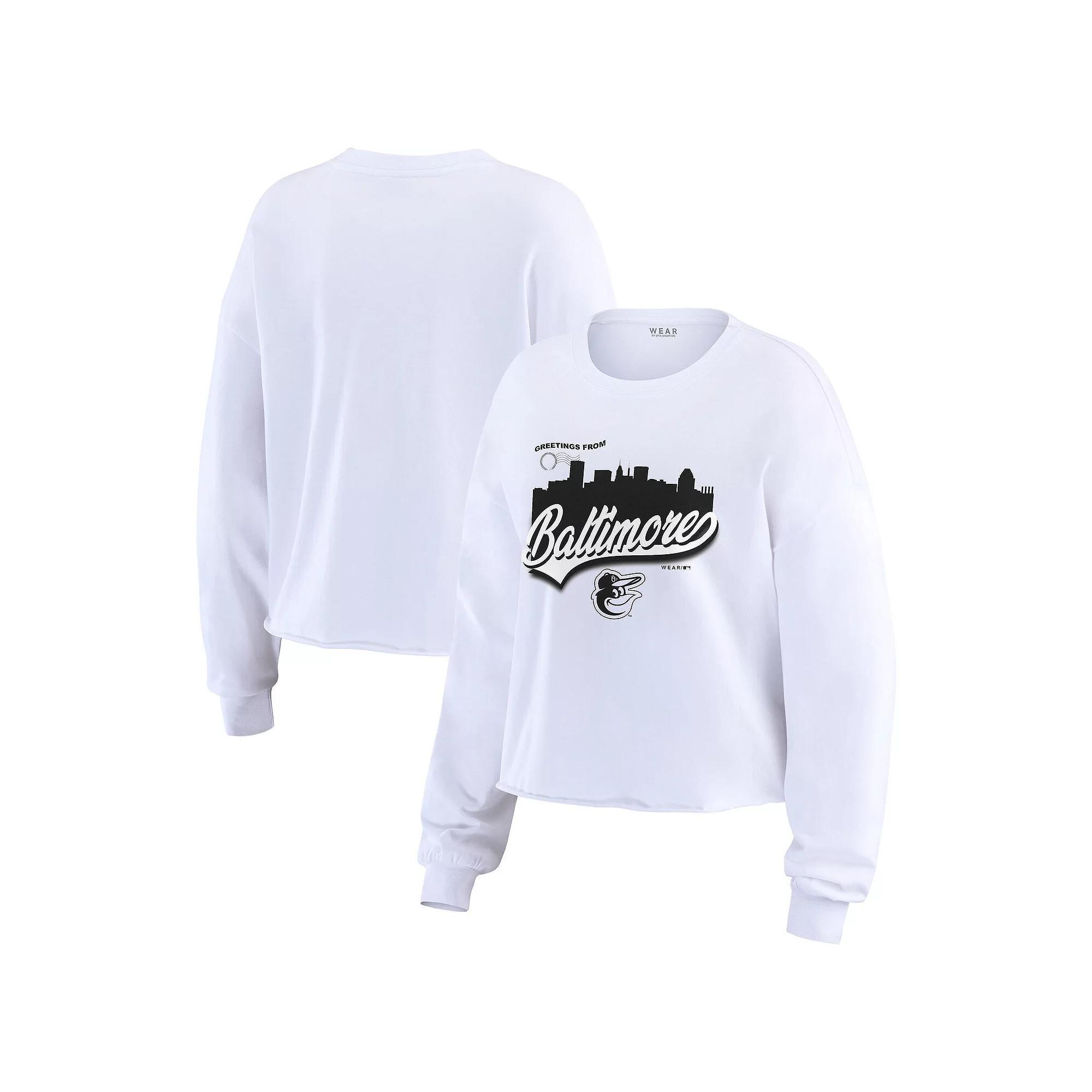 Womens WEAR by Erin Andrews Baltimore Orioles Domestic Postcard Long Sleeve T-Shirt Product Image